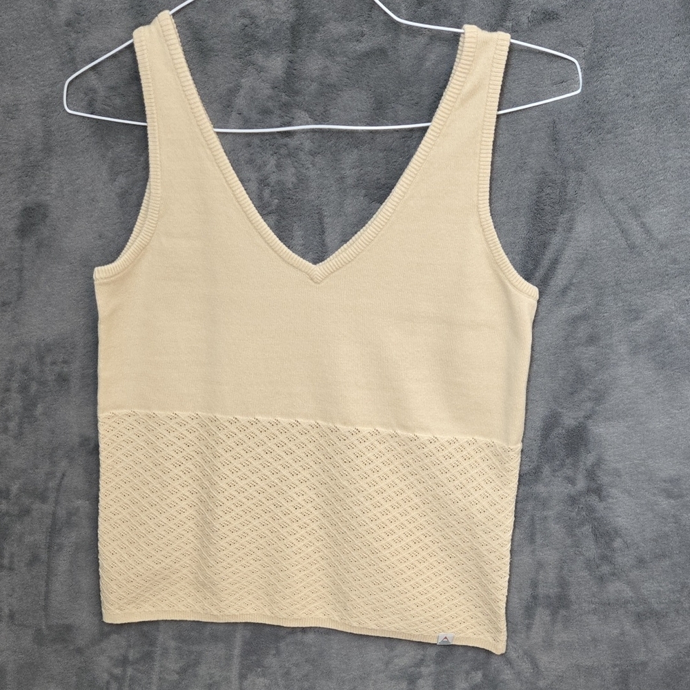 Organic Beige Knit Tank Top
